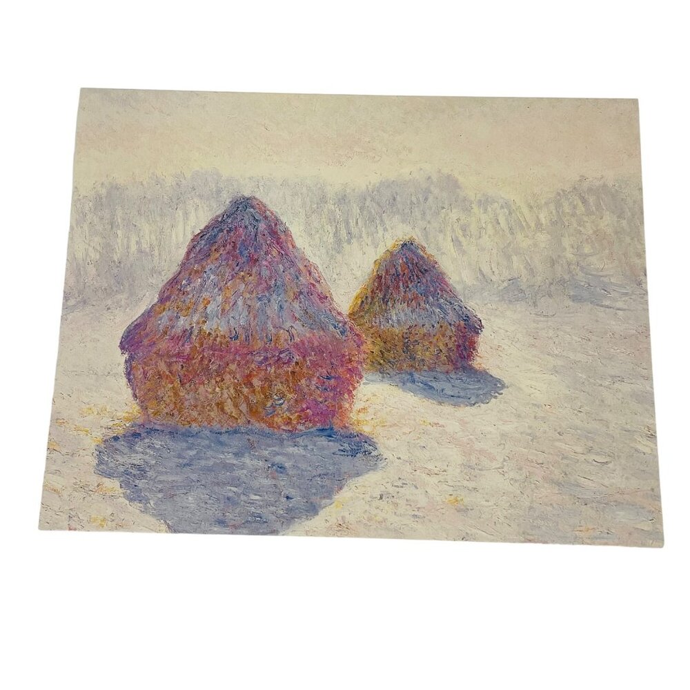 Claude Monet Haystacks Art Blank Greeting Card With Envelope - Unused